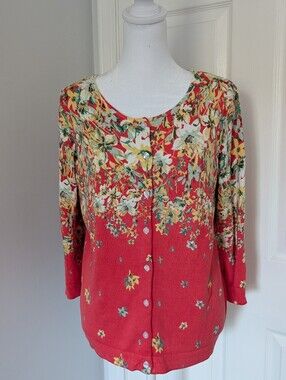 Roz & Ali Multicolor Floral Women's Cardigan
